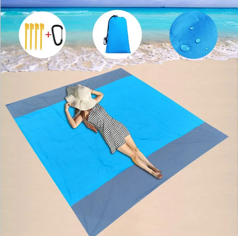

200x210cm Портативный Карманный коврик для пикника на открытом воздухе оборудование для кэмпинга Водонепроницаемый песчаный пляж коврик Пикни...