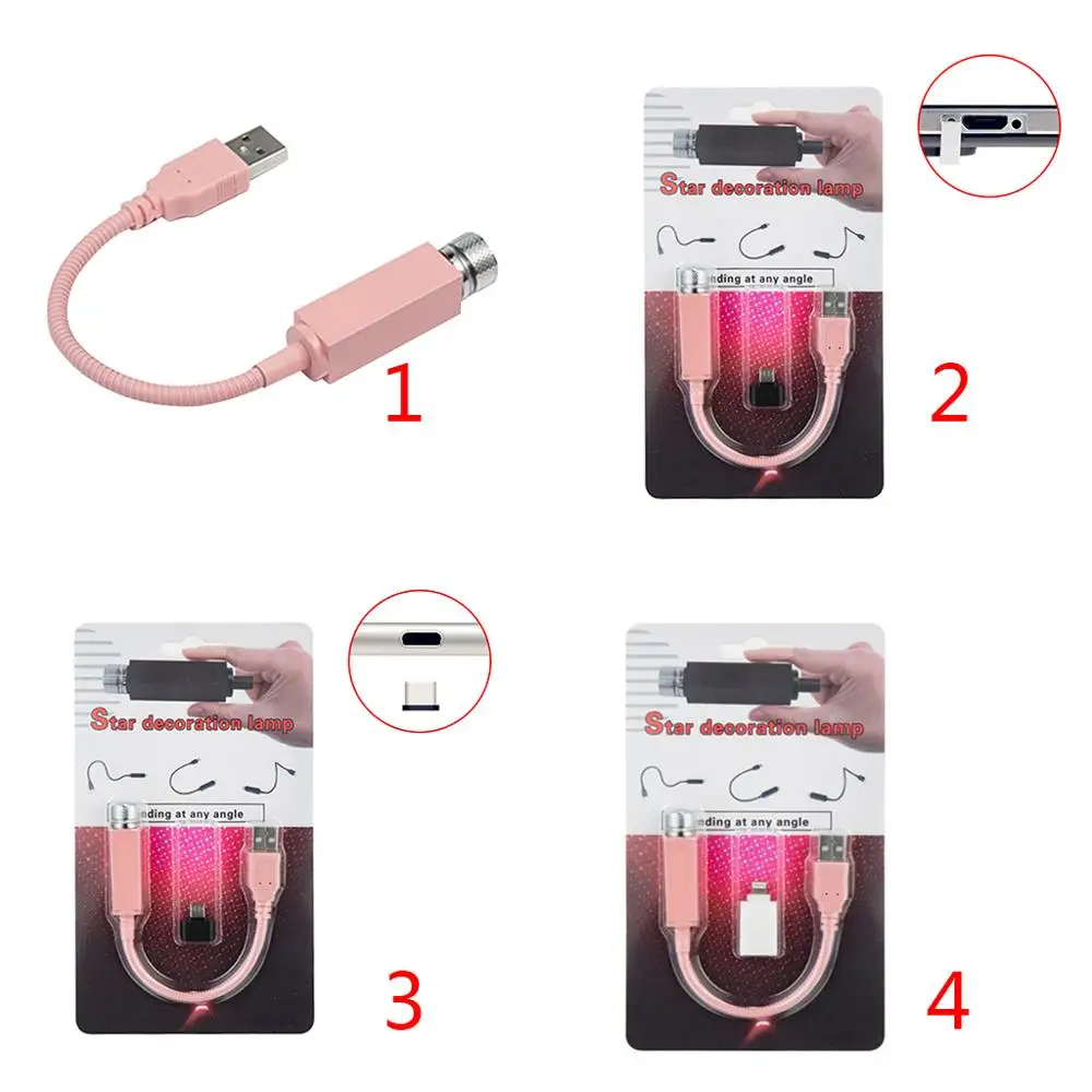 

USB Car Accessories Interior Atmosphere Star Sky Lamp Ambient Star Night Lights