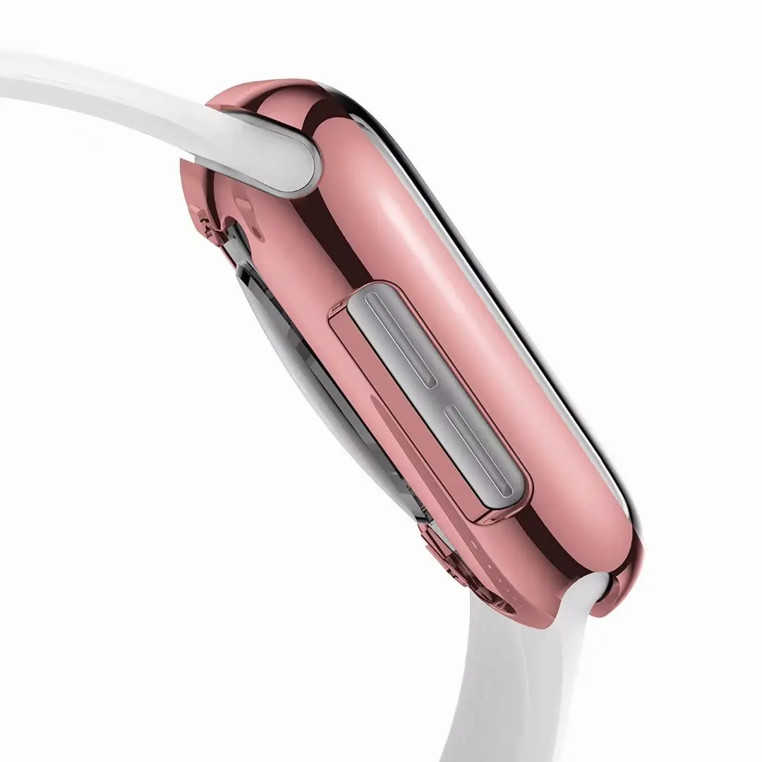 Гибкий покрытый ТПУ чехол для Apple Watch 42 мм 38 мм 40 мм 44 мм мягкий бампер Рамка протектор для iWatch Series5 4 3 2 1