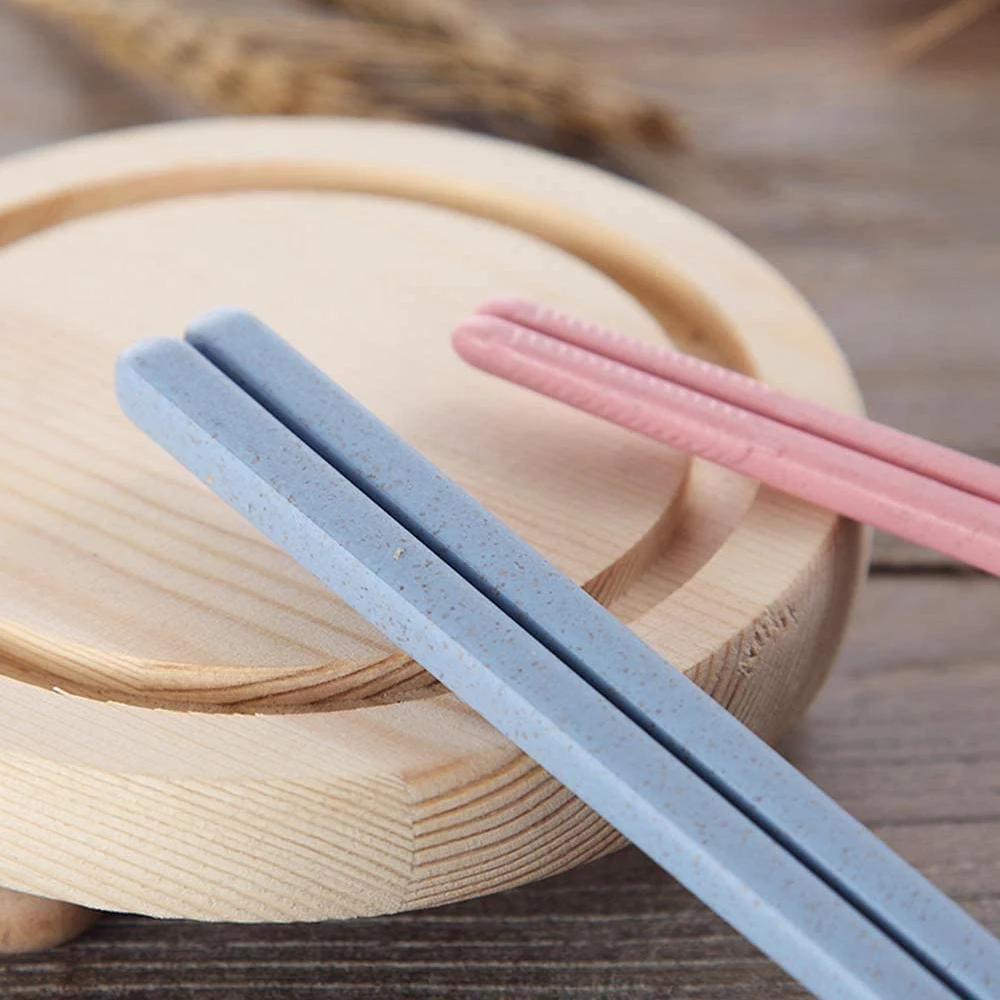 Палочки для еды детские пластиковые палочки портативная милая посуда Пшеничная