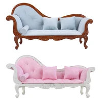 16 dollhouse sofa miniature long sofa chaise lounge recliner model for 16 dollhouse bjd living room decor