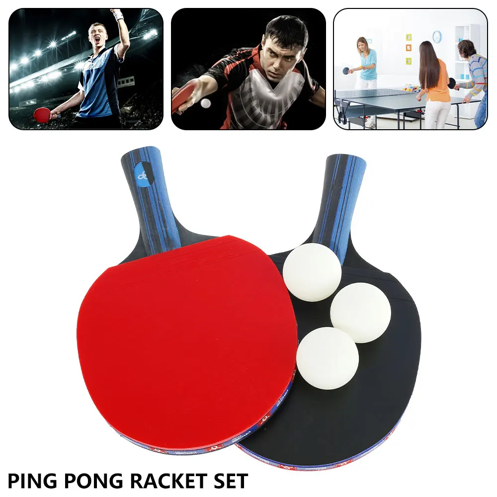 

Table Tennis Racket Set Professional Ping Pong Bats Ball Paddles Sports Training Poplar Good for Beginner and Advanced Players