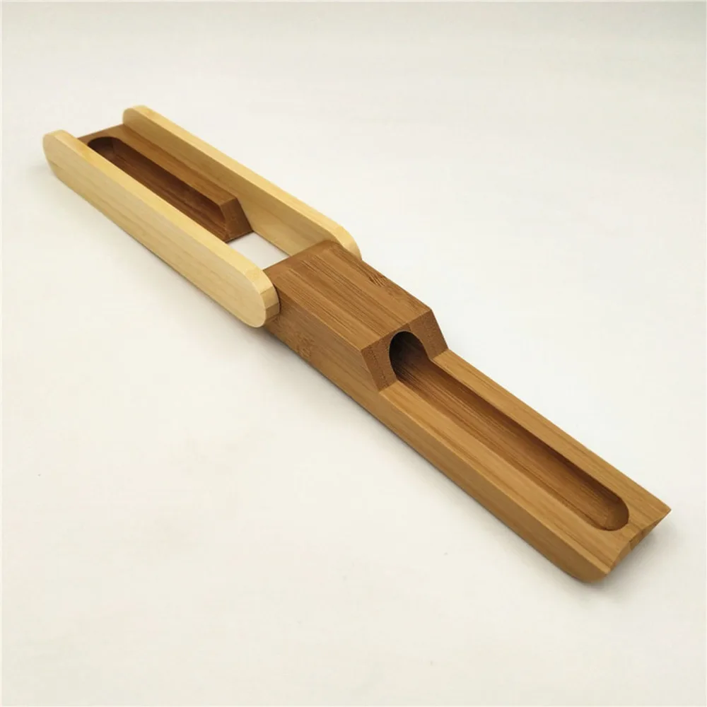 

Creative Bamboo Pen Box with Single Pen Slot Foldable Bamboo Pen Case Office Home Supplies