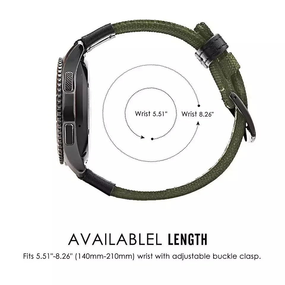 Фото Ремешок нейлоновый для Huawei Watch GT 2 Pro, спортивный браслет для смарт-часов Huawei GT 2 46 мм/GT 3/GT Runner 2E/Watch 3, 22 мм №3