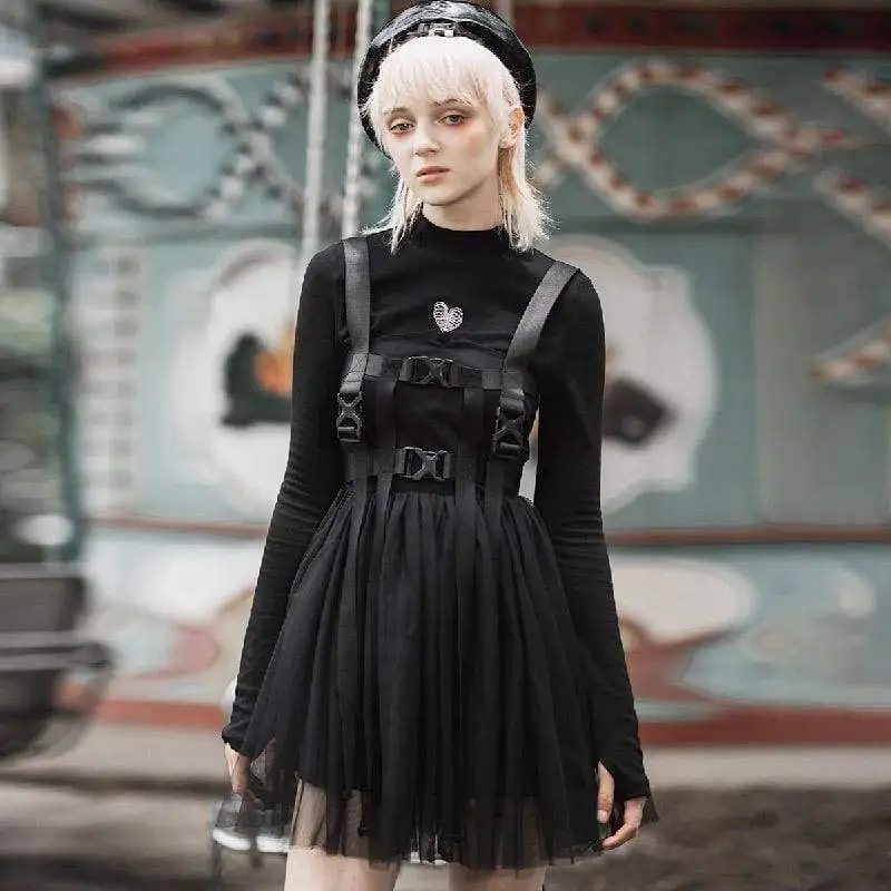 Панк рейв женские пояса сетки подол чулок платья PQ-645L Азиатский размер (S-L) |