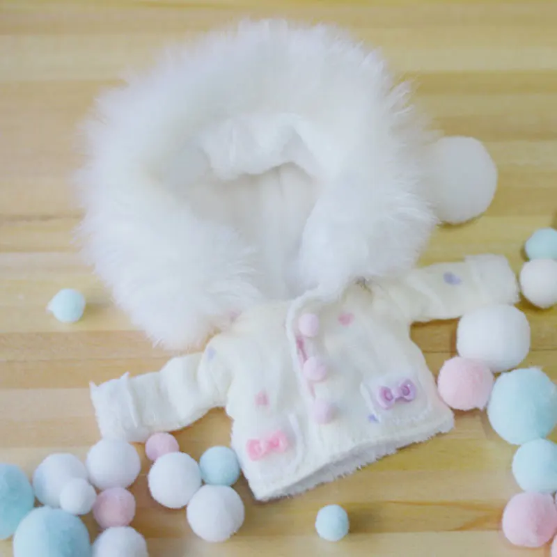 

ob11 doll clothes ob11 Fluffy coat 1/12 bjd round Molly baby dress PICCODO doll accessories