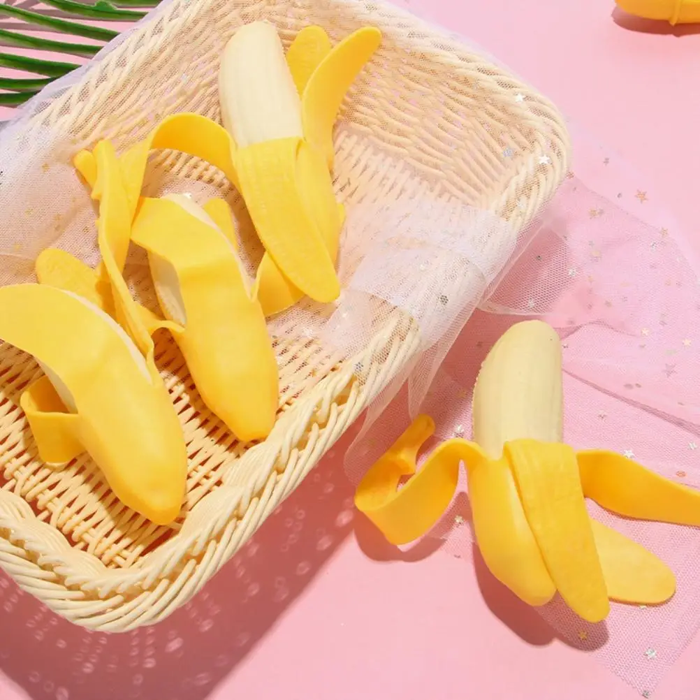 

Simulation Squeezing Banana Fruits Toy Stretchy Banana Toy Realistic Soft Decompression Vent Toy