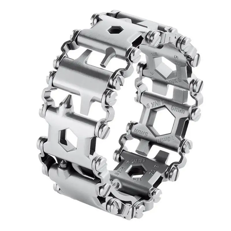 EDC 29 in 1 Multi Tool Bracelet Tread Multifunction Outdoor Bolt Driver Kits Travel Wearable Bike Multitool | Безопасность и