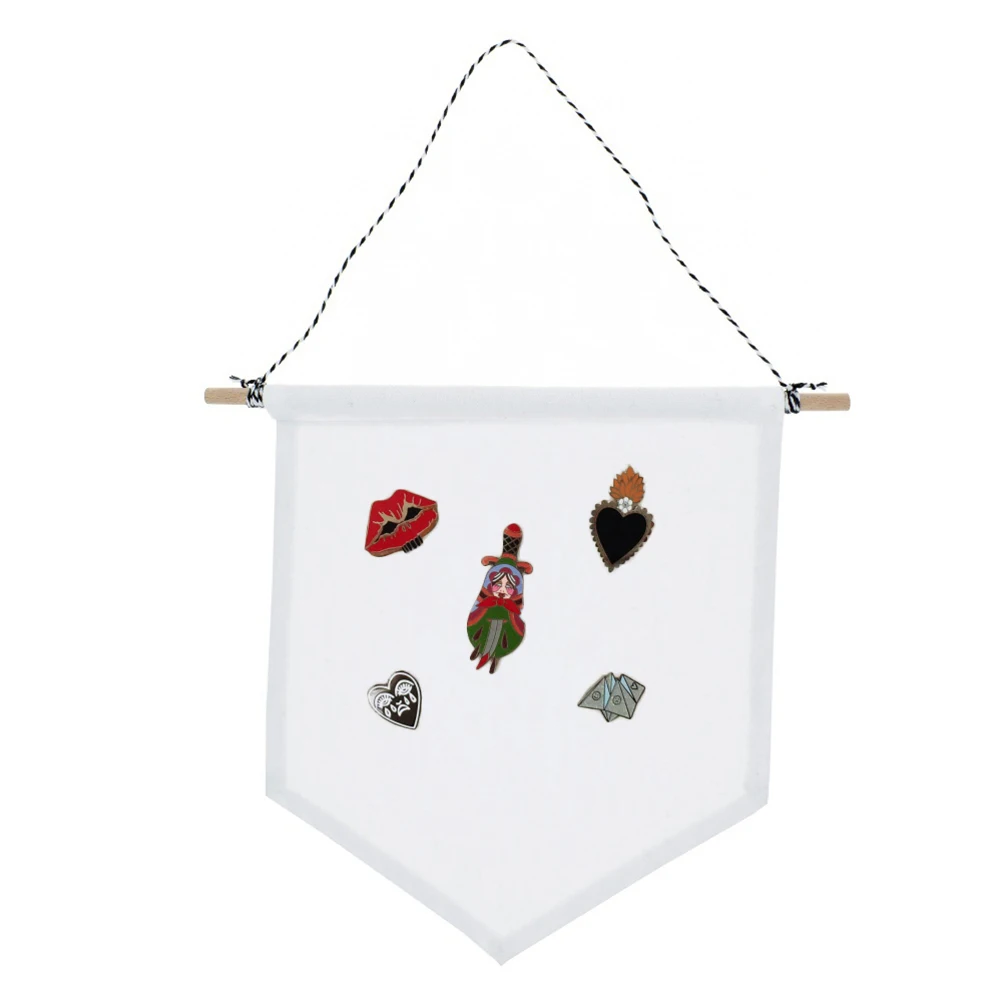 Штырьковый дисплей Вымпел эмаль отворот значок флаг простой пустой холст