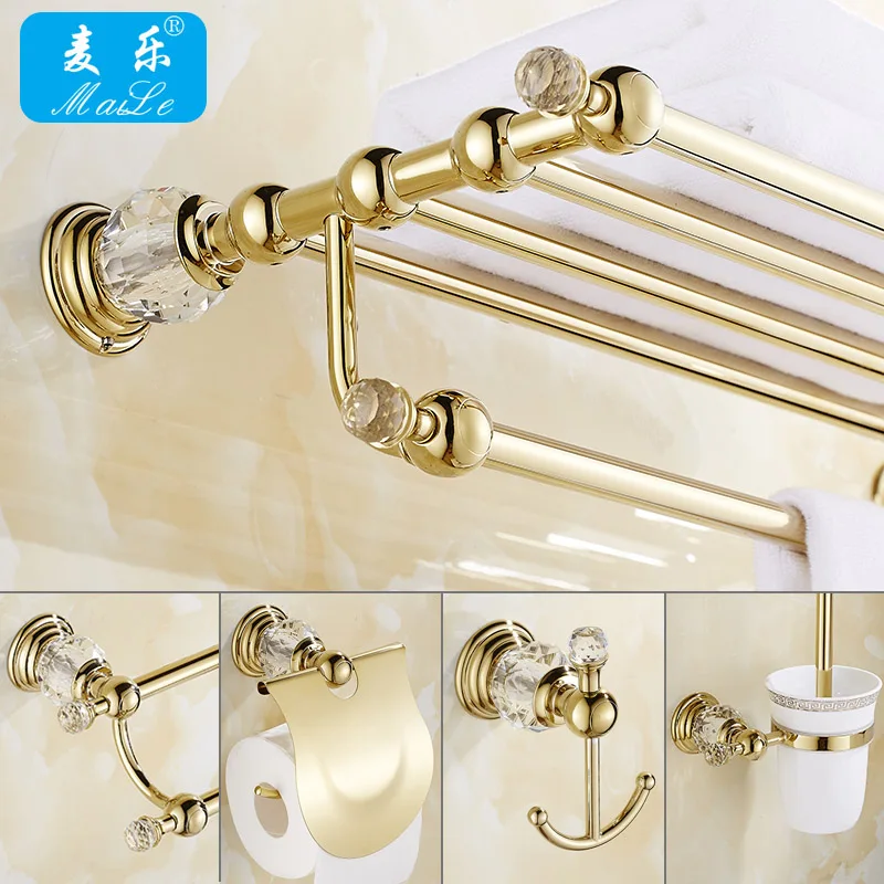 Европейский Золотой Хрустальный Набор для полотенец набор хранения из