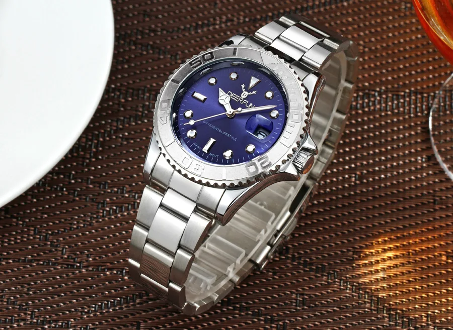 Швейцарские oyster perpetual Rolexable Япония MIYOTA Кварцевые часы yacht Kelpie мужские часы водонепроницаемые с календарем relogio masculino