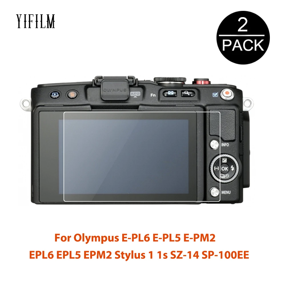 

Комплект из 2 предметов, для цифровой камеры Olympus E-PL6 E-PL5 E-PM2 EPL6 EPL5 EPM2 стилус 1 1s SZ-14 SP-100EE экран цифровой камеры протектор 2.5D закаленное Стекло