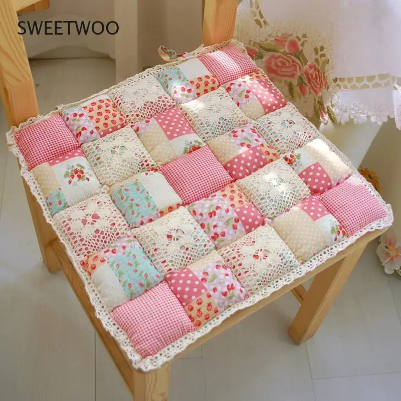 

40X40Cm Flower Style Square Cotton Seat Cushion Sofa Car Mat Home Kitchen Chair Sit Pad Mat Pillows Home Decor