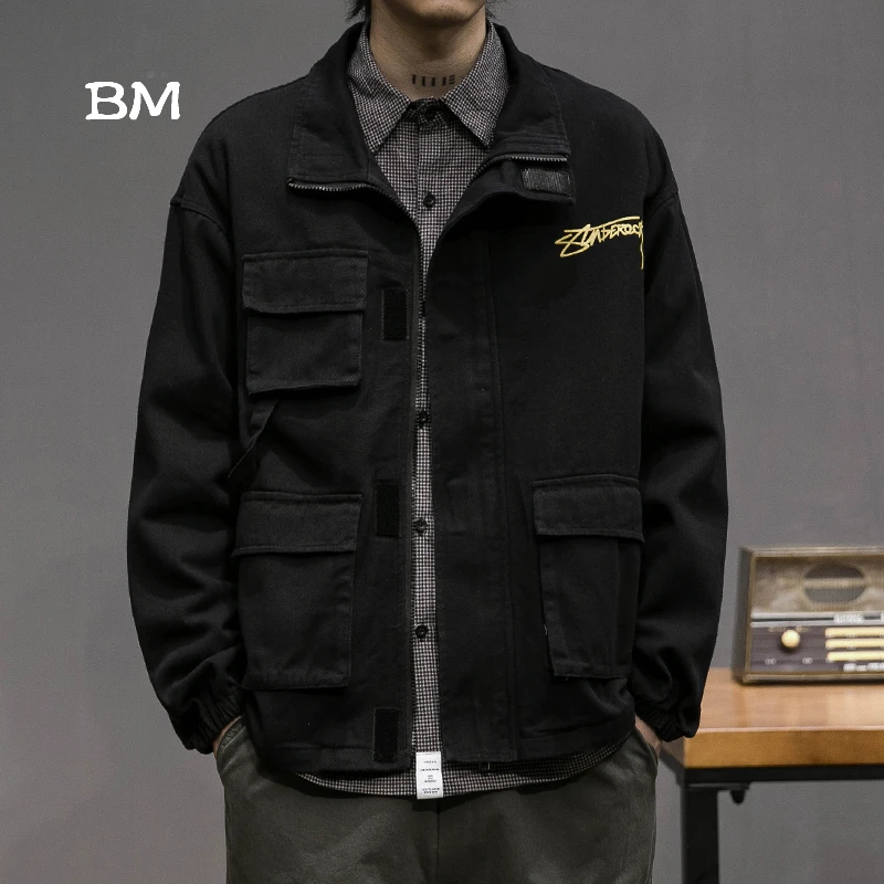 Японская уличная куртка бомбер в стиле хип хоп пальто 2019 модная тактическая