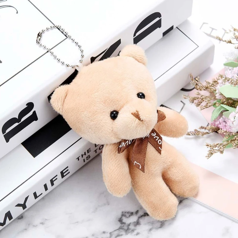 Мультяшный мини медведь плюшевая кукла галстук бабочка хлопковые мягкие игрушки