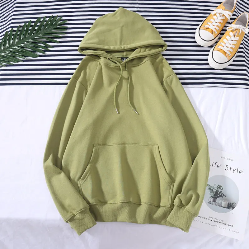 Fgkks модные брендовые мужские толстовки мужские однотонные толстовки с капюшоном повседневные Простые мужские толстовки с капюшоном топы - Цвет: Light Green