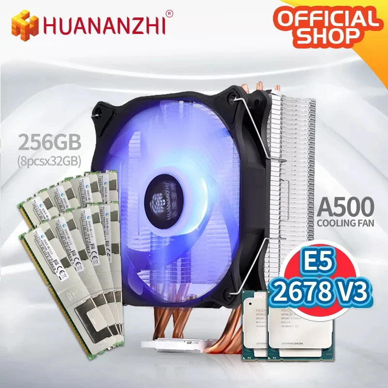 

Вентилятор охлаждения процессора HUANANZHI A500, с 4 медными тепловыми трубками