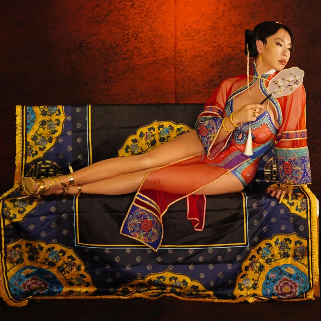 

Traditional Chinese Clothing Women Sexy Stage Nightclub Party Bodysuit Vintage Dancer Leotard Stage Performance Show Costumes