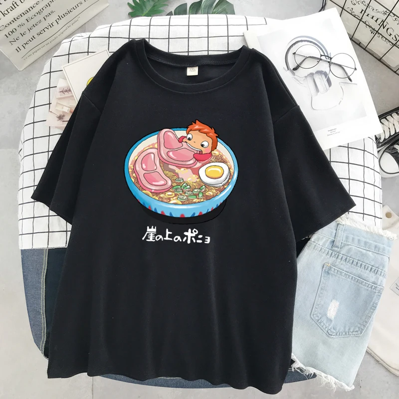 Футболка свободного покроя в стиле Харадзюку модная Милая футболка с принтом
