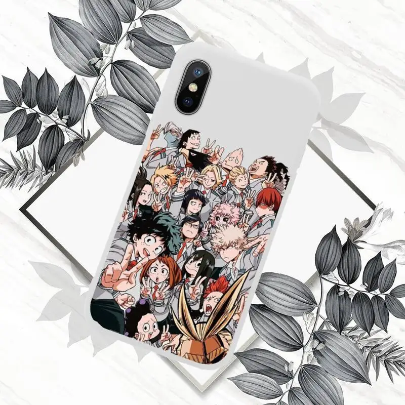 

Hero Academia Phone Cases Candy Color for iPhone 11 12 mini pro XS MAX 8 7 6 6S Plus X SE 2020 XR