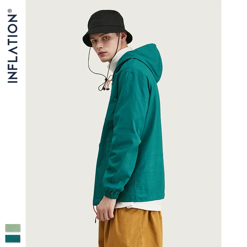 Мужской свитер с капюшоном INFLATION осенняя уличная куртка в стиле хип хоп 9703W