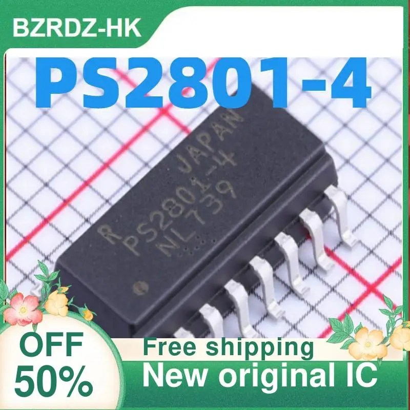 2-10PCS/lot PS2801 PS2801-4 PS2801-4-F3-A SOP-16 New original IC | Remote Control