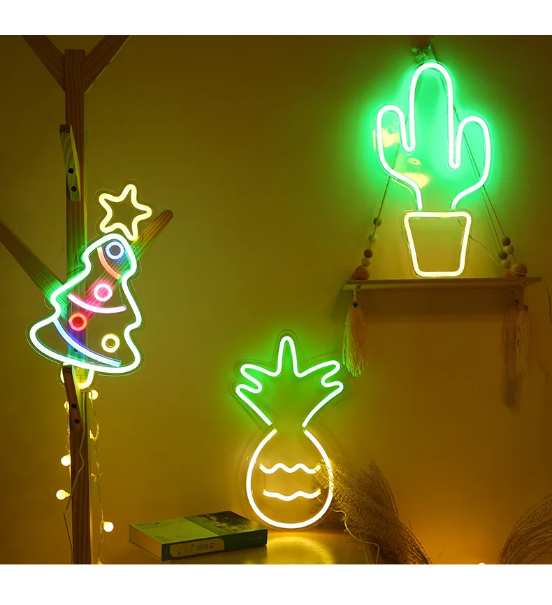 Светодиодный неоновый светильник большого размера настенная вывеска для