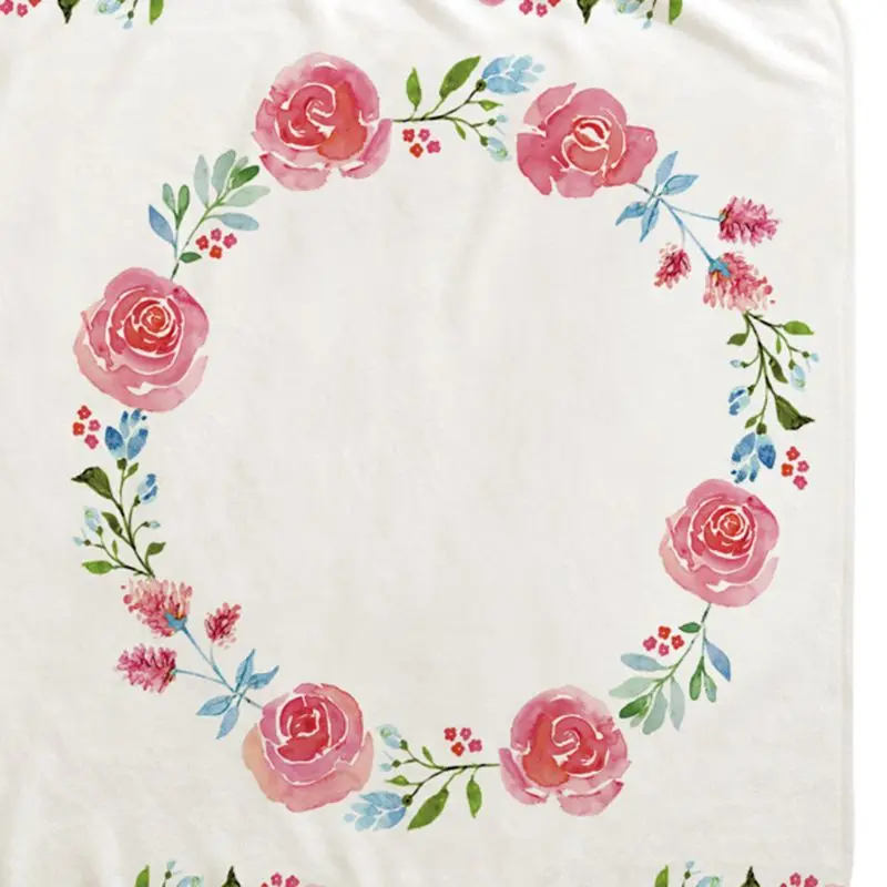 

Baby Monthly Record Growth Milestone Blanket Photography Props Wreath Background P15C