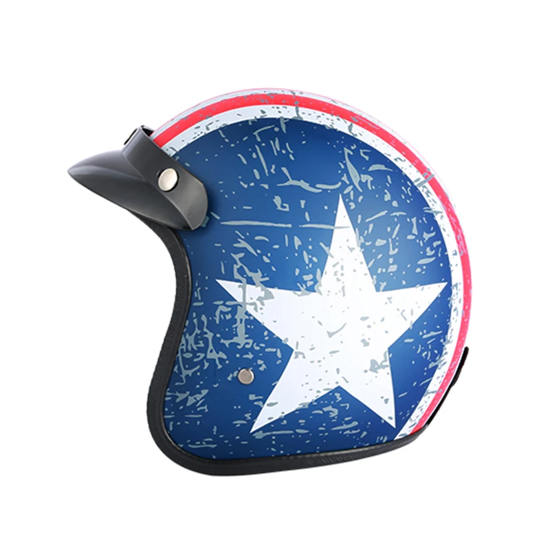 Винтажный мотоциклетный шлем DOT сертификация в стиле ретро для скутера круиза