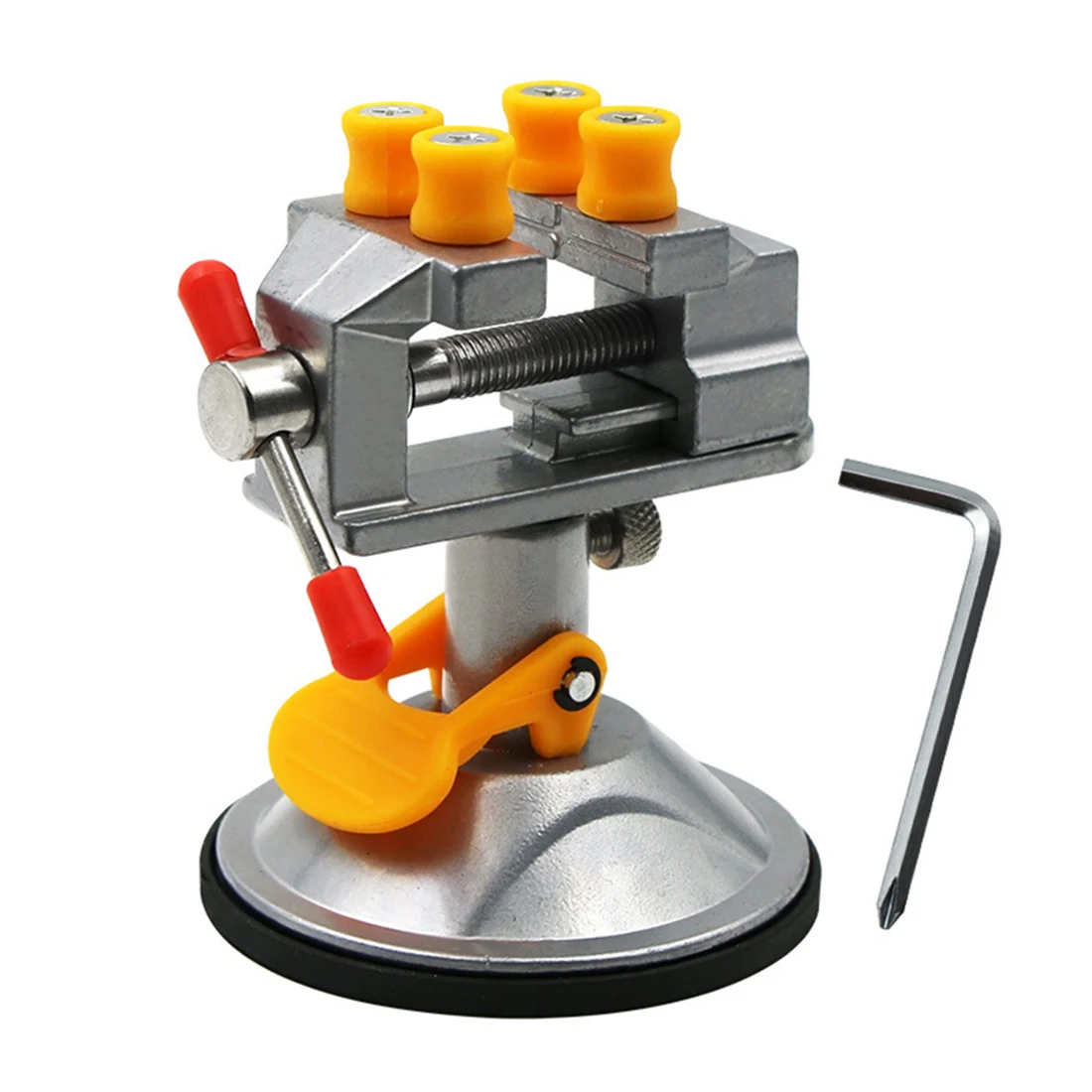 

DIY Aluminum Miniature Small Jewelers Watches Hobby Clamp On Table Bench Vise Mini Tool Vice With Suction Craft Model