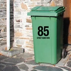 Персонализированные пользовательские наклейки на стены Прямая доставка пользовательский мусорный бак наклейка название улицы искусство росписи мусорный ящик декоративный T200416
