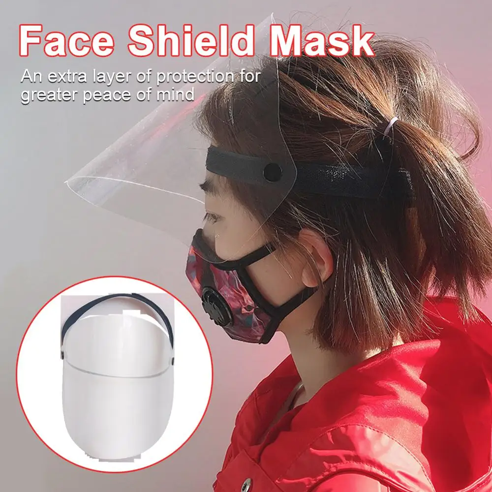 

Anti Droplet Face Shield Mask for Germ Protection Dust Splash-proof Full Face Cover Mouth Mask Washable Visors for Household