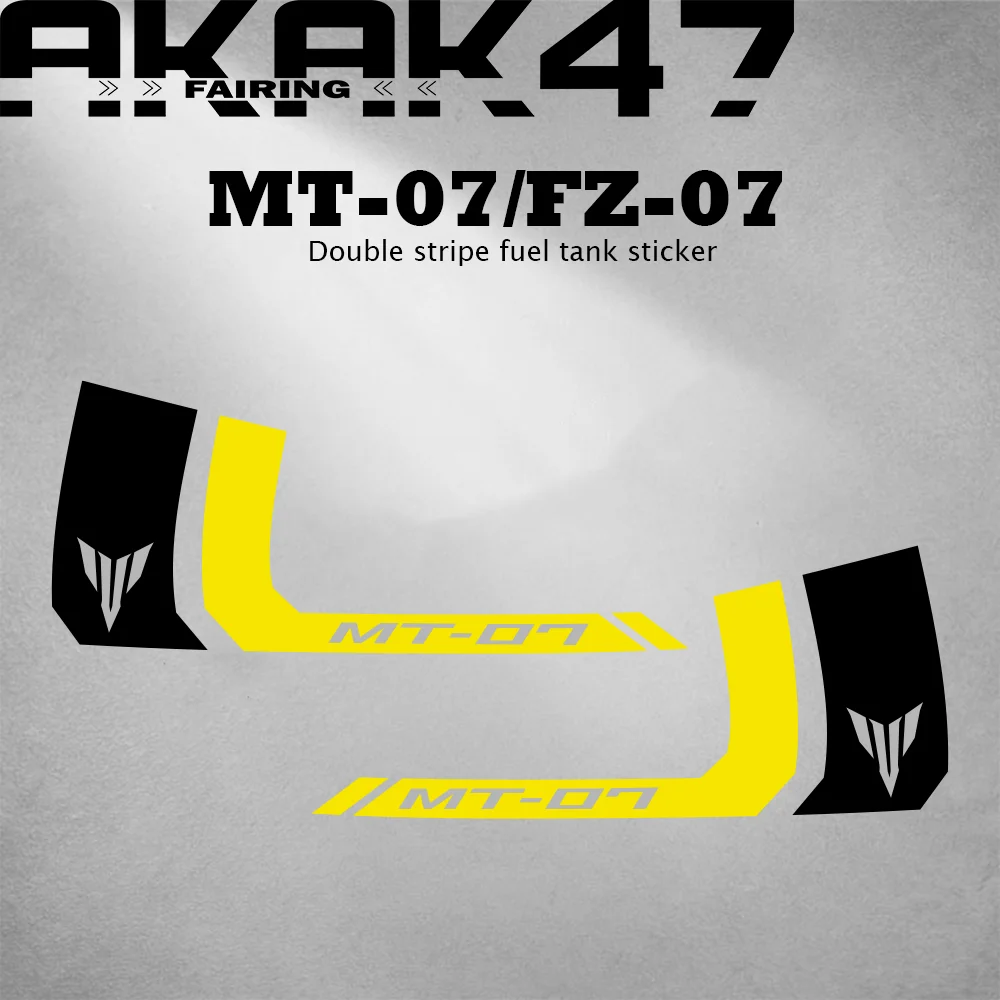 

For YAMAHA MT07 MT-07 FZ07 FZ-07 Sticker Decal Twin Stripes Fuel Tank Sticker MT07 Decal