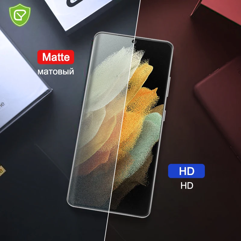 

HD/matte Screen protectors For Samsung galaxy s21 ultra plus 5G Hydrogel Film Curved protective back Film Not tempered glass
