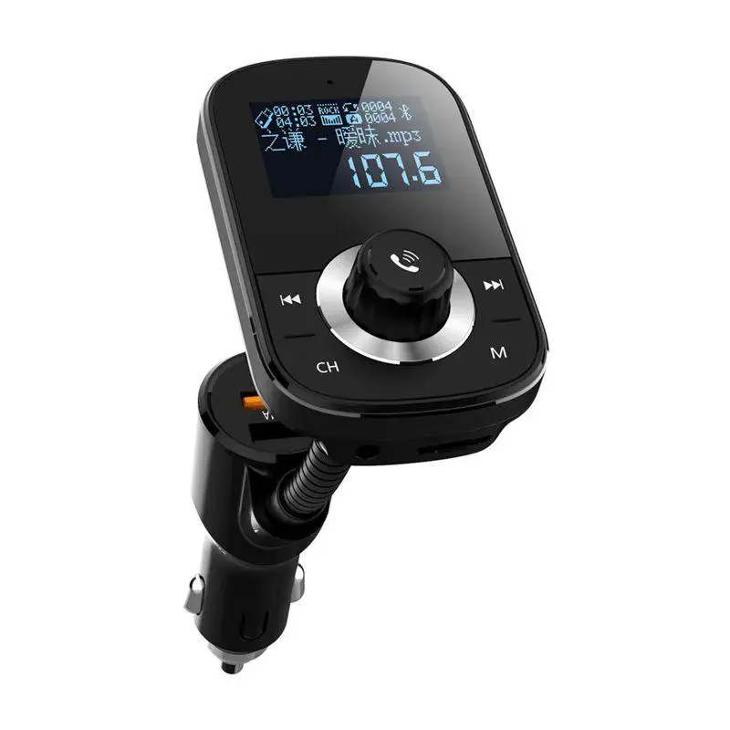 Fm-передатчик QC3.0 быстрое двойное зарядное устройство USB TF карта AUX Mp3 плеер