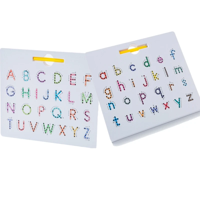 

2021 New Magnetic Letters Board, 2 in 1 Alphabet ABC Uppercase Letter Tracing Board and N