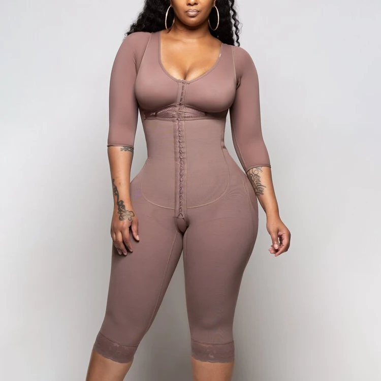 Shapewear de couleur unie nouveau bustier une pièce Shapewear haute compression Faja soutien-gorge taille formateur 2020