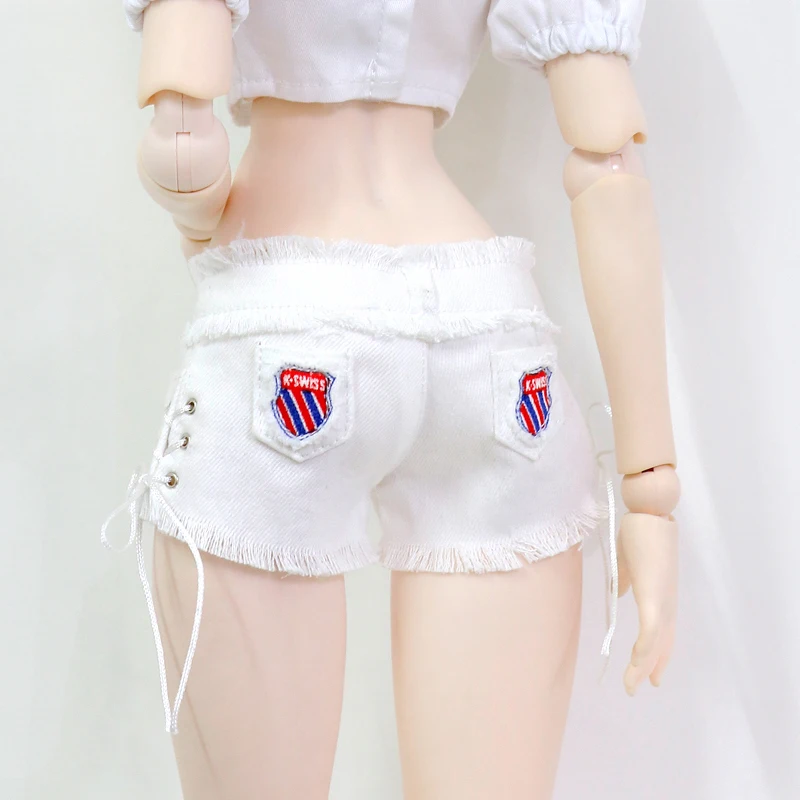 Одежда для куклы BJD белые шорты сексуальные кружевные штаны с заклепками на