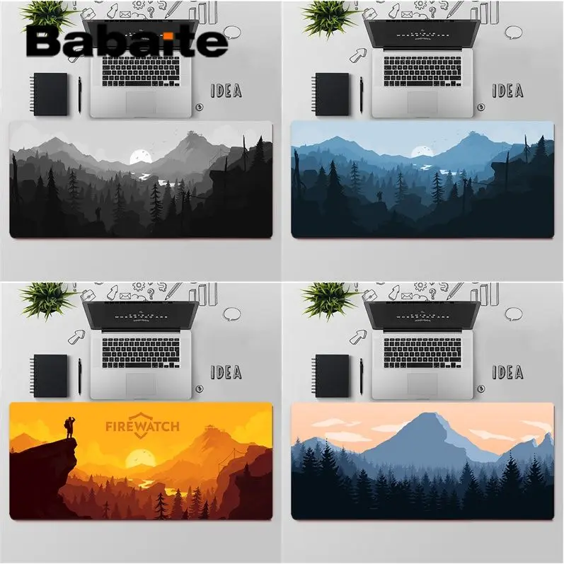 

Babaite High Quality Deep forest firewatch Natural Rubber Gaming mousepad Desk Mat Free Shipping Large Mouse Pad Keyboards Mat