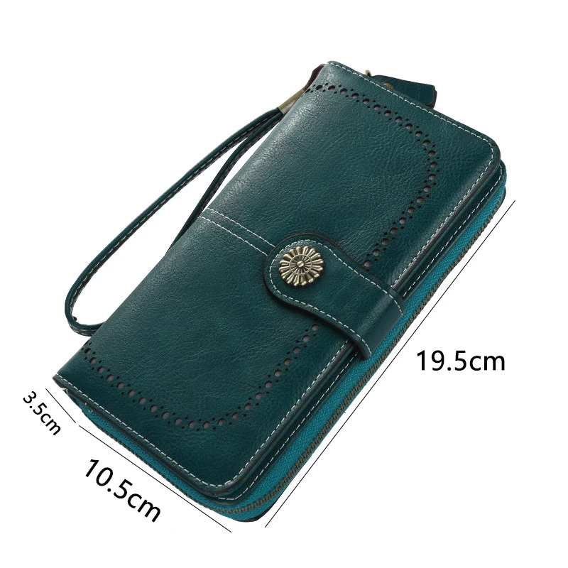 

2021 Women Wallets Fashion Leather Top Quality Card Holder Classic Female Purse Coins Pocket Money Clip Long Wallet For Women