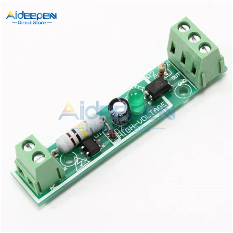 Without guide 1-Bit AC 220V изоляция оптопары для блок программируемого контроллера Напряжение обнаружения доска адаптивной 3-5V для PLC Isolamento Fotoaccoppiatore модуль - Цвет: Without guide