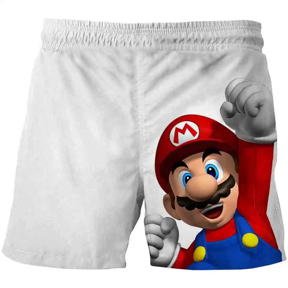 

4-14 Years Summer Kids Boys shorts Children swim fashion Shorts Baby Boy 3D Mario Print 2021 new sale