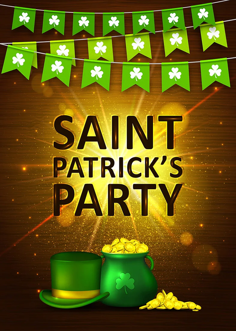 Фон для студийной фотосъемки с изображением сцены дня Св. Патрика|Фон фотосъёмки|