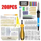 Деревянный комплект для выжигания сделай сам, 200 шт., Сварочная теплопередающая ручка с регулируемым переключателем, паяльник с регулировкой температуры, тиснениекарвин