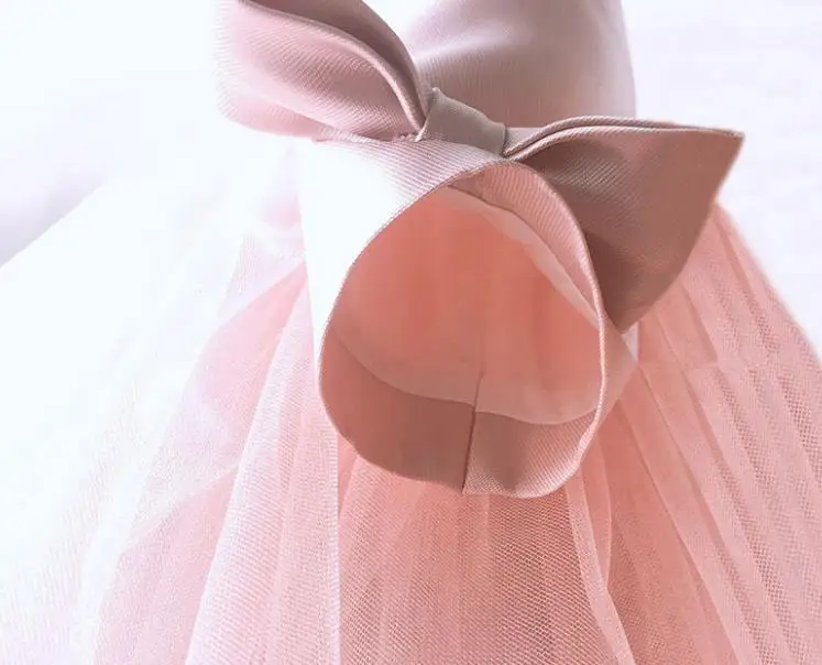 

Princess Baby Girls Dress Bead Bow Birthday Evening Party Infant Dress for Girl Gala Kid ball gown dress