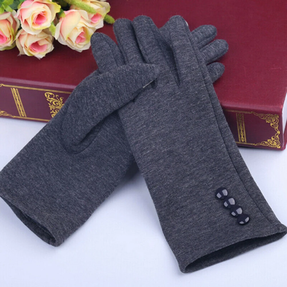 Теплые перчатки с четырьмя кнопками для сенсорного экрана не пуховой материал