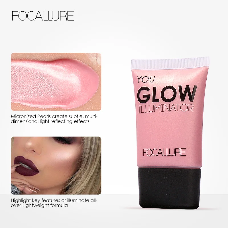 FOCALLURE светящаяся жидкость для лица гладкая основа под макияж осветляет тусклый