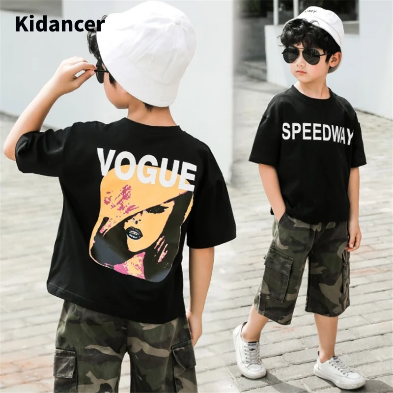 Летний комплект детской одежды из 2 предметов для больших мальчиков модная