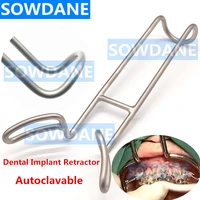 1 pc dental implant mouth gag retractor dental opener tooth retractor dentist surgical instruments tool autoclavable 7 5cm width