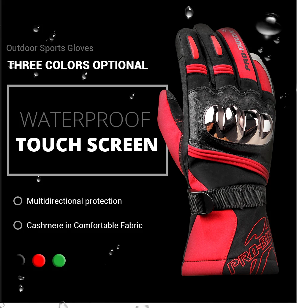 SUOMY Motorcycle Gloves Men Waterproof Windproof Winter Guantes Moto Gloves Touch Screen Motorbike Riding Gloves